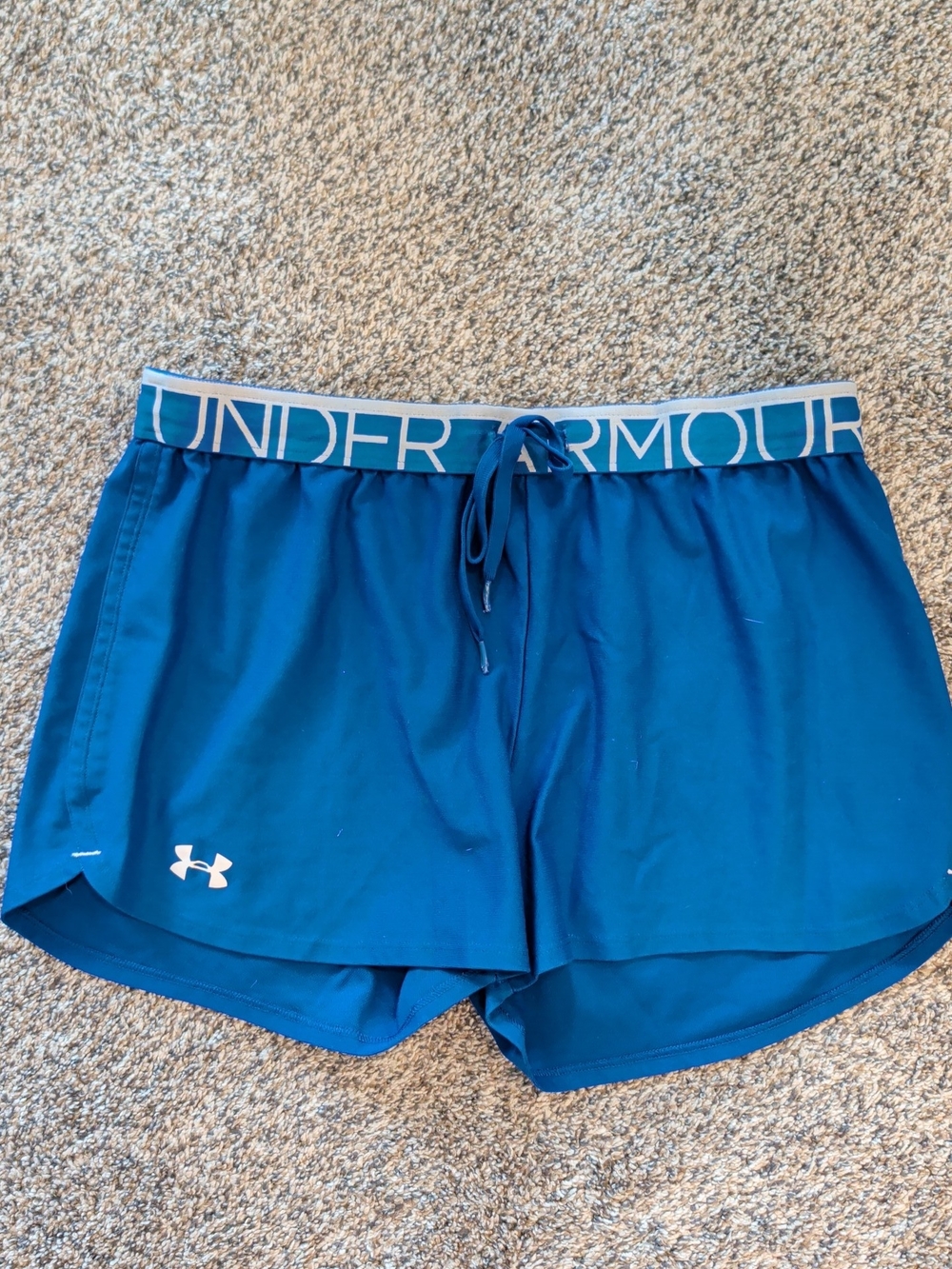 Under Armour Blue Women's Athletic Shorts with Logo Waistband